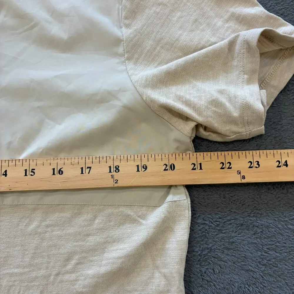 Guess Beige Casual Short Sleeve Chest Pocket Crewneck T-Shirt Men’s Size Medium - Picture 8 of 10